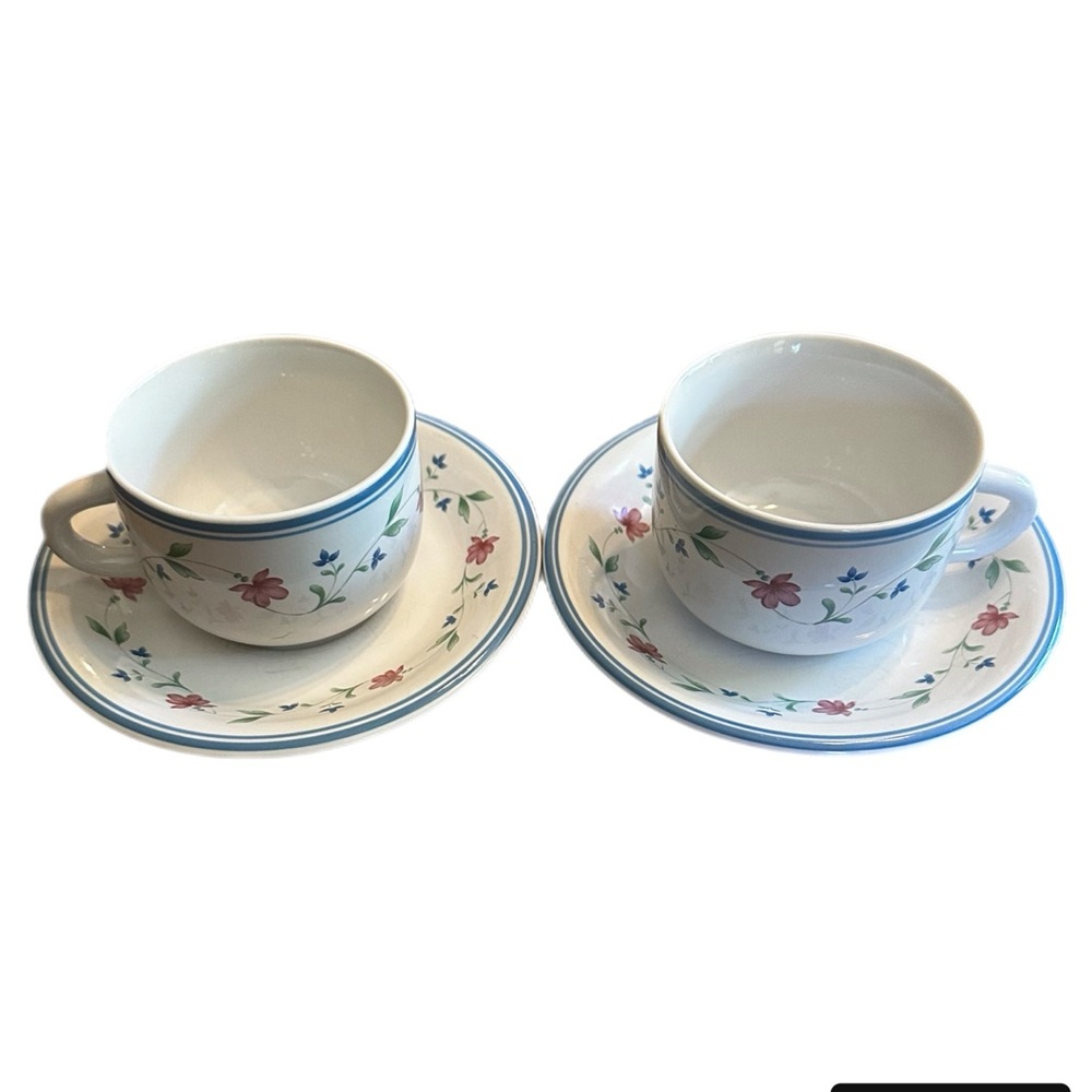 Vintage Prelude by NEWCOR Cups and Saucers Set of 2